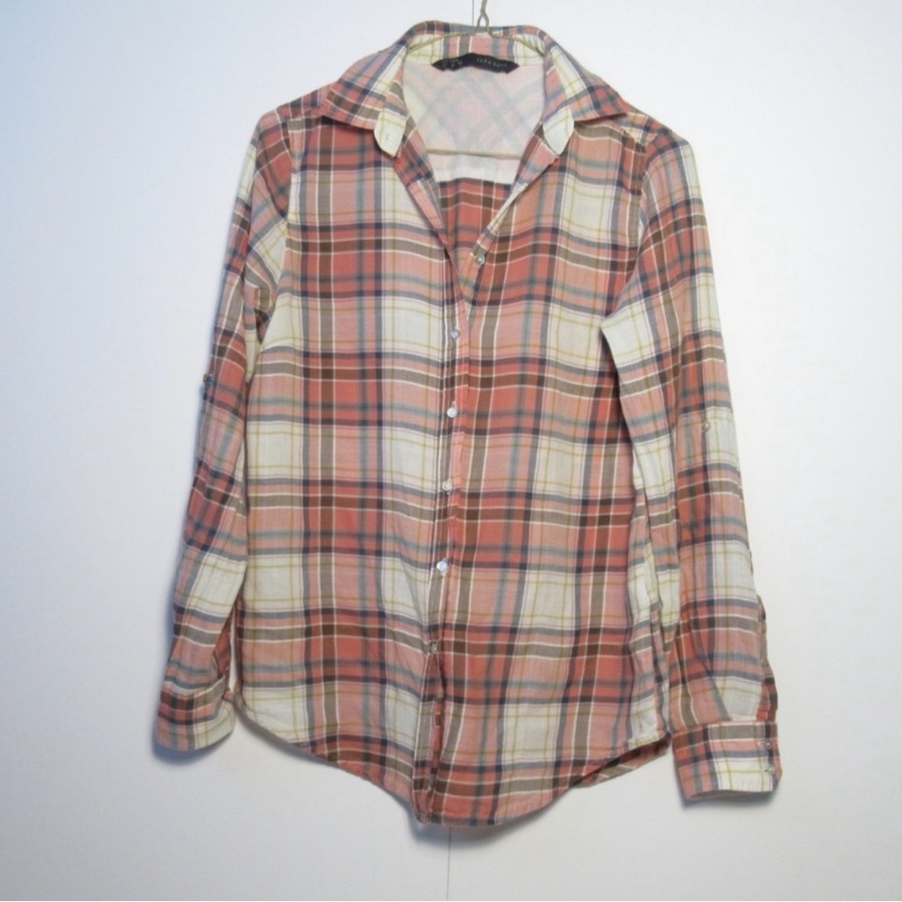 Plaid Button-Up Women's Top